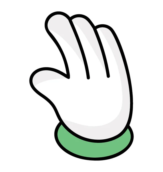 Calling Gesture Cartoon Hand — Stock Vector