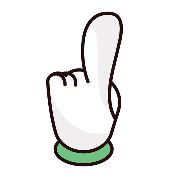 Vector Forefinger Gesture Icon — Stock Vector