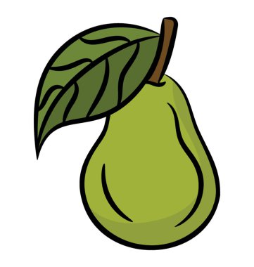 El simgeleri armut denilen sağlıklı besleyici meyve çekilmiş