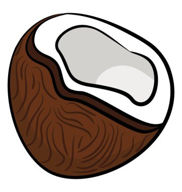 Bir Hindistan cevizi ile kesit simgesi