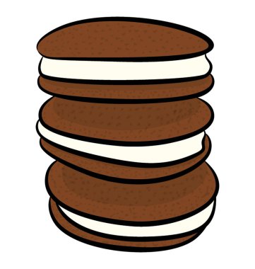 Çikolata ve krema kurabiye çekirdeksiz