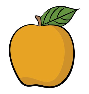 Sağlıklı meyve, elma çizilmiş simgesi 
