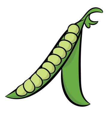 Yeşil bezelye simgesi tasarım