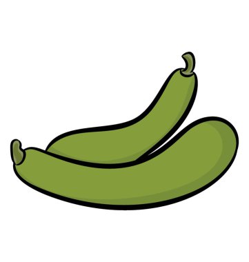 El simgesi tasarım bir sebze, kabak şişe, çekilmiş