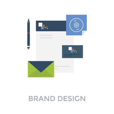 Marka tasarımı bir vektör çizim 