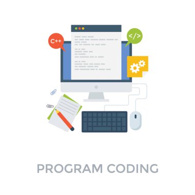 Kodlama, illüstrasyon kodlama programı ile Web sayfası