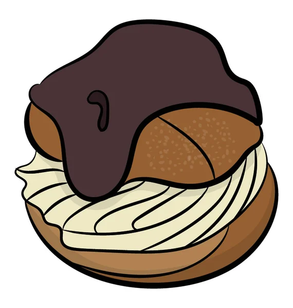 扁平蛋糕或被称为煎饼的平底锅 — 图库矢量图片