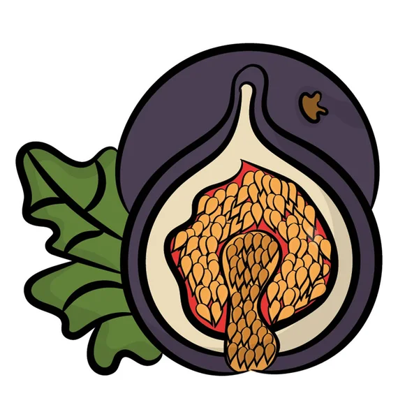 Füge Gyümölcs Egészséges Táplálkozás Koncepció — Stock Vector