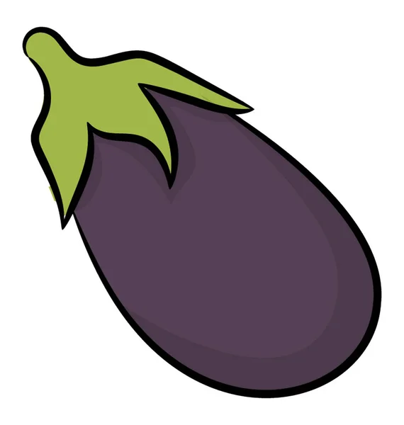 Hand Drawn Icon Aubergine Eggplant — Stock Vector