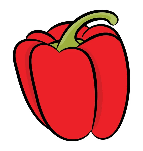 Pepper Bell Pepper Capsicum — Stock Vector