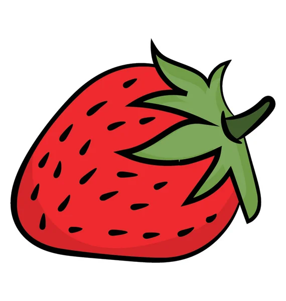 Gesunde Früchte Voller Vitamine Eine Erdbeere — Stockvektor