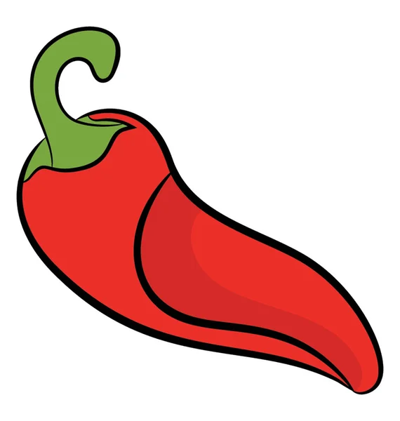 Heiße Flammende Rote Chili Ikone — Stockvektor