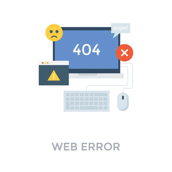 Erro Web 404 Ilustração — Vetor de Stock