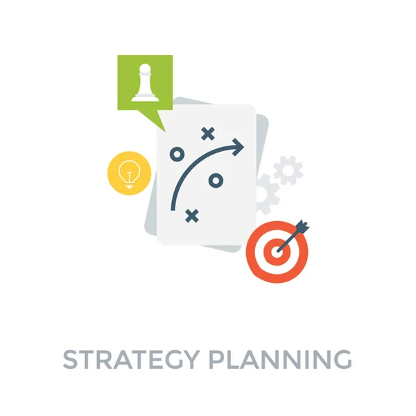 Concepto Planificación Estratégica Una Ilustración Vectorial — Vector de stock