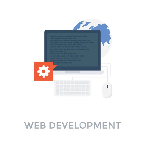 Webbutveckling Programvara Utveckling Illustration — Stock vektor