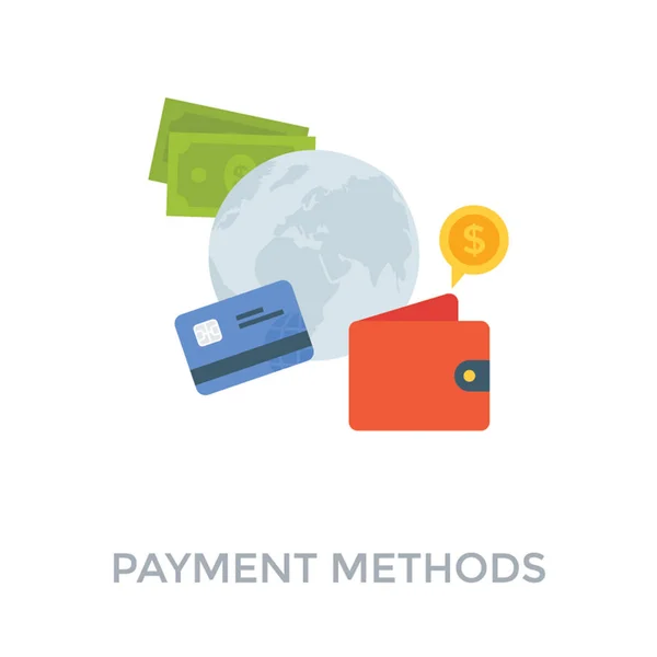 Digitale Betaling Contantbetaling Ter Aanduiding Van Betaling Methoden Illustratie — Stockvector