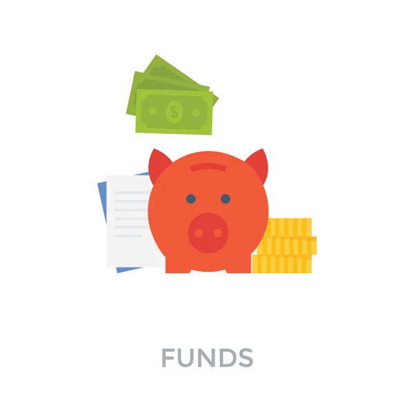 表示融资概念的小猪银行 — 图库矢量图片