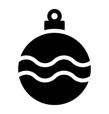 Yeni yıl dekorasyon glif simgesi için festival fener