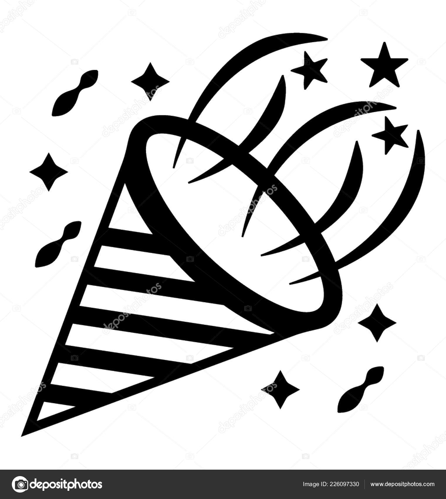 Party Celebration Party Popper Glyph Icon — Stock Vector