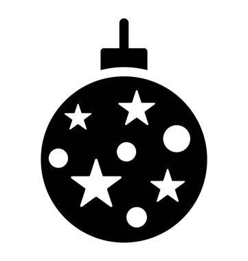 Yeni yıl dekorasyon glif simgesi için festival fener