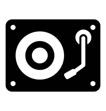 Retro müzik, gramofon katı simgesi