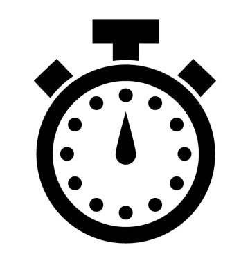 Kronometre sayacı katı simge vektör