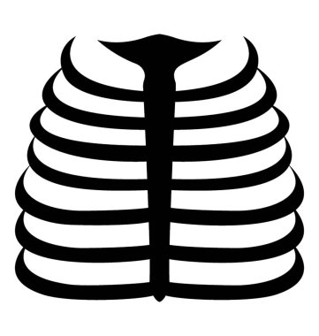 Göğüs kafesi tasarımını katı simgesi