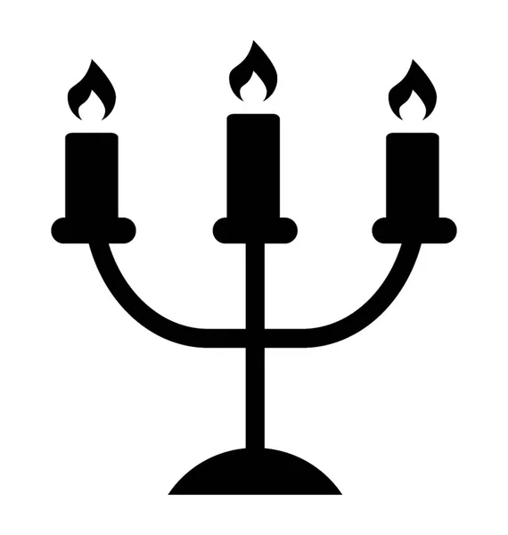 Candles Kwanzaa Solid Icon — Stock Vector