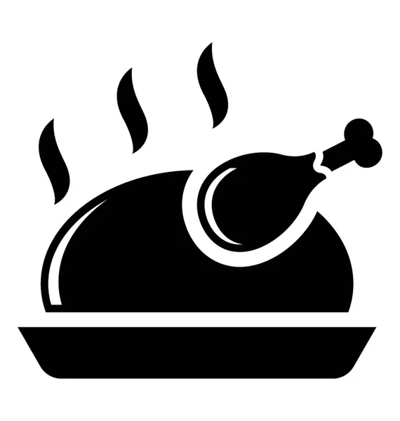 Vektor Dinner Glyphen Symbol — Stockvektor