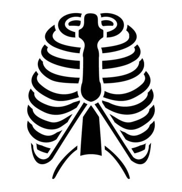 Göğüs kafesi tasarımını katı simgesi
