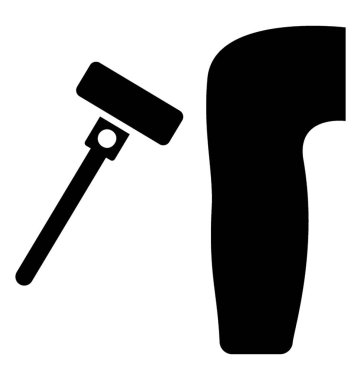 İnsan diz eklemi kontrol etmek için diz refleksi