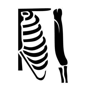 Göğüs kafesi tasarımını katı simgesi