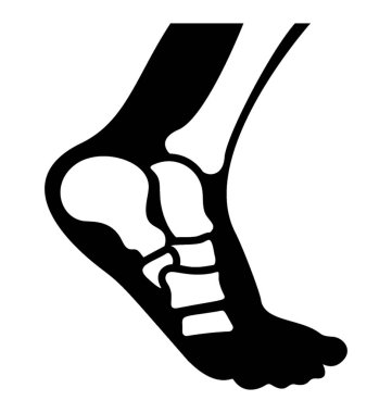 Ayak bileği eklem katı simgesi tasarım 