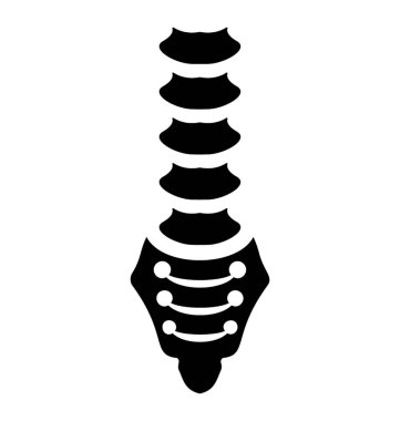 Spinal kord katı simgesi tasarım, insan omurga