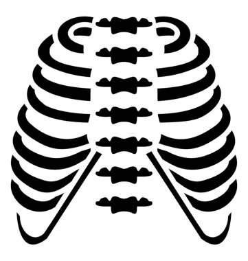 Göğüs kafesi tasarımını katı simgesi