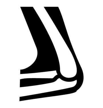 Katı simgesi tasarım dirsek eklem 