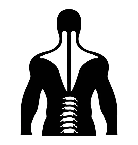 脊髓固体图标设计 人体脊椎 — 图库矢量图片