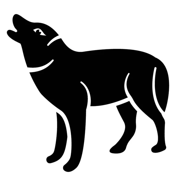 Dog Animal Solid Icon — Stock Vector