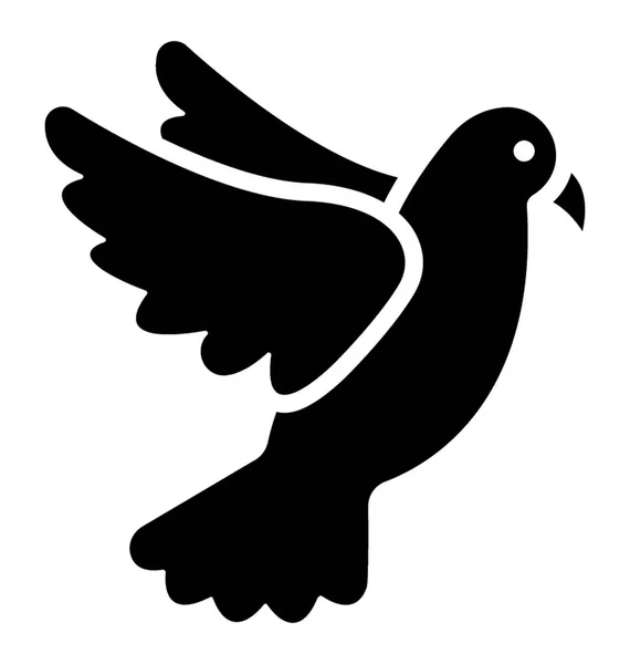 Haustier Vogel Taubenglyphen Symbol — Stockvektor
