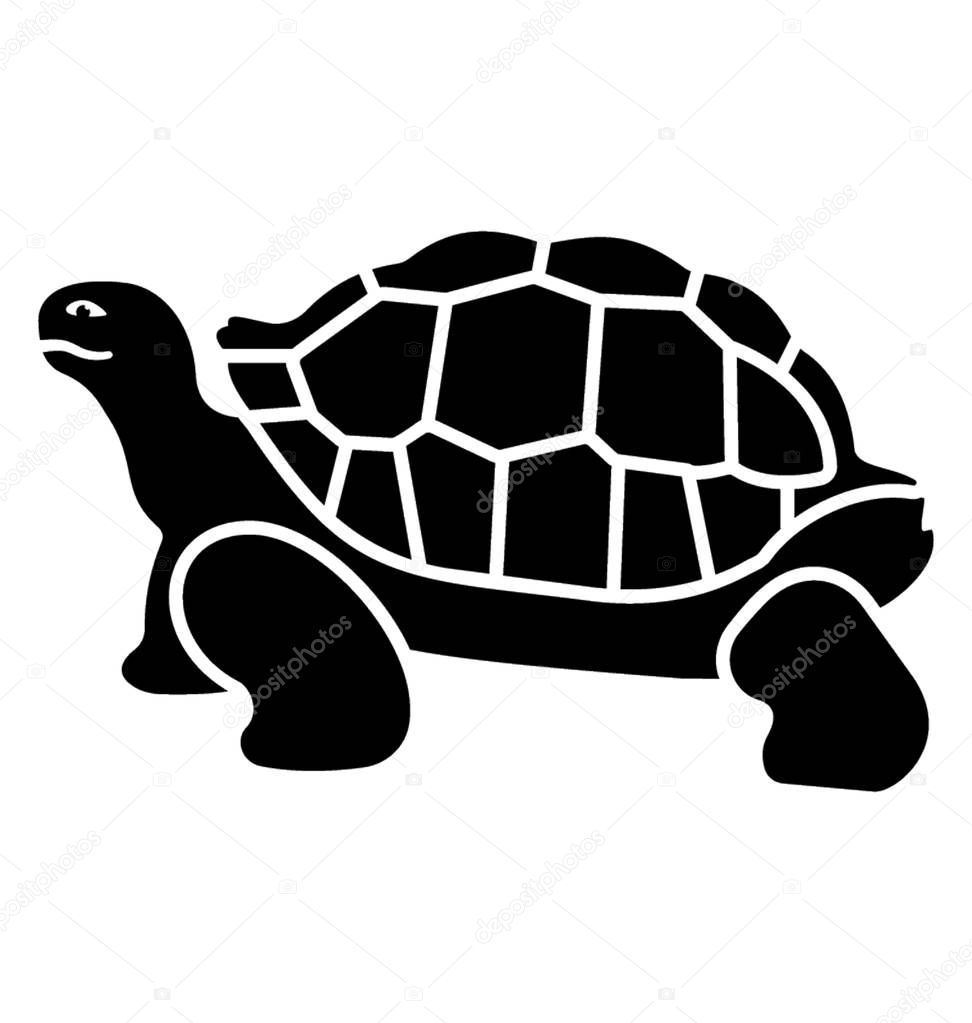 Glyph icon of an animal, turtle