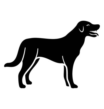 Sadık hayvan evde beslenen hayvan, köpek glif simgesi