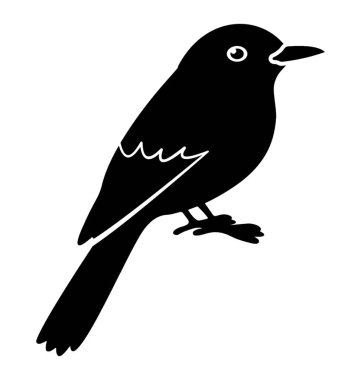 Vektör serçe glif simgesi