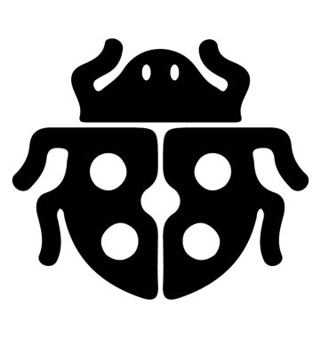 Küçük böceği ladybird katı simgesi