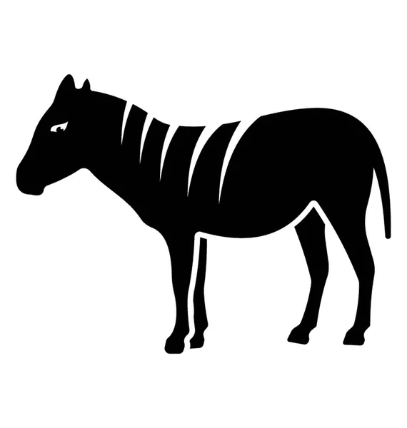 Icône Solide Cheval Animal — Image vectorielle