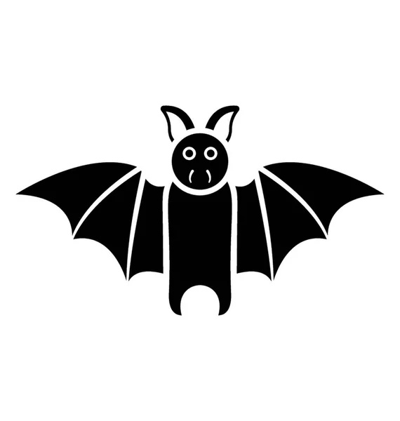 Bat Vetor Ícone Sólido — Vetor de Stock