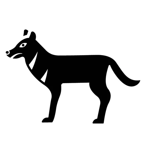 Wildlife Animal Fox Solid Icon — Stock Vector