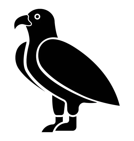 Pájaro Mascota Icono Sólido — Archivo Imágenes Vectoriales