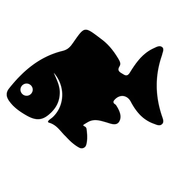 Icono Sólido Dentadura Pescado — Vector de stock