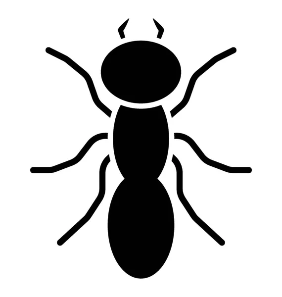 Ant Conception Icône Solide — Image vectorielle
