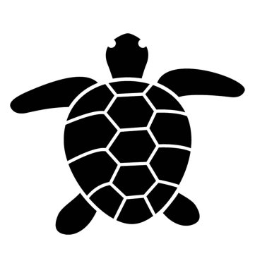 Glif simgesi bir hayvan kaplumbağa
